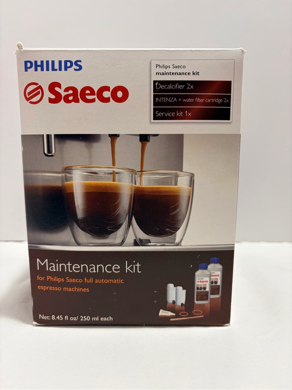Philips Saeco Maintenance Kit – White & Brown Packaging